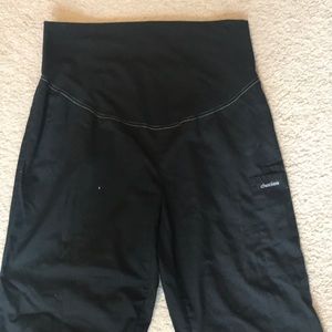 Black maternity scrub pants